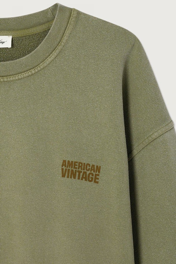 Чоловічий оливковий світшот American Vintage