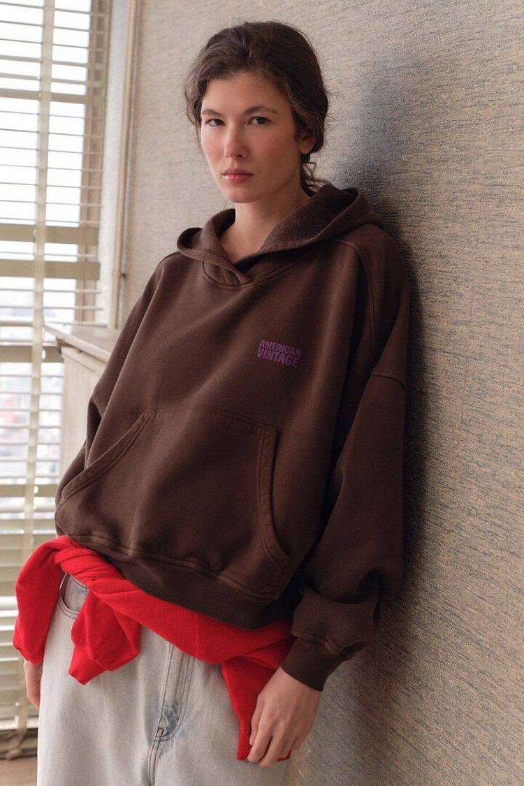Жіноче коричневе худі PLIZZY American Vintage