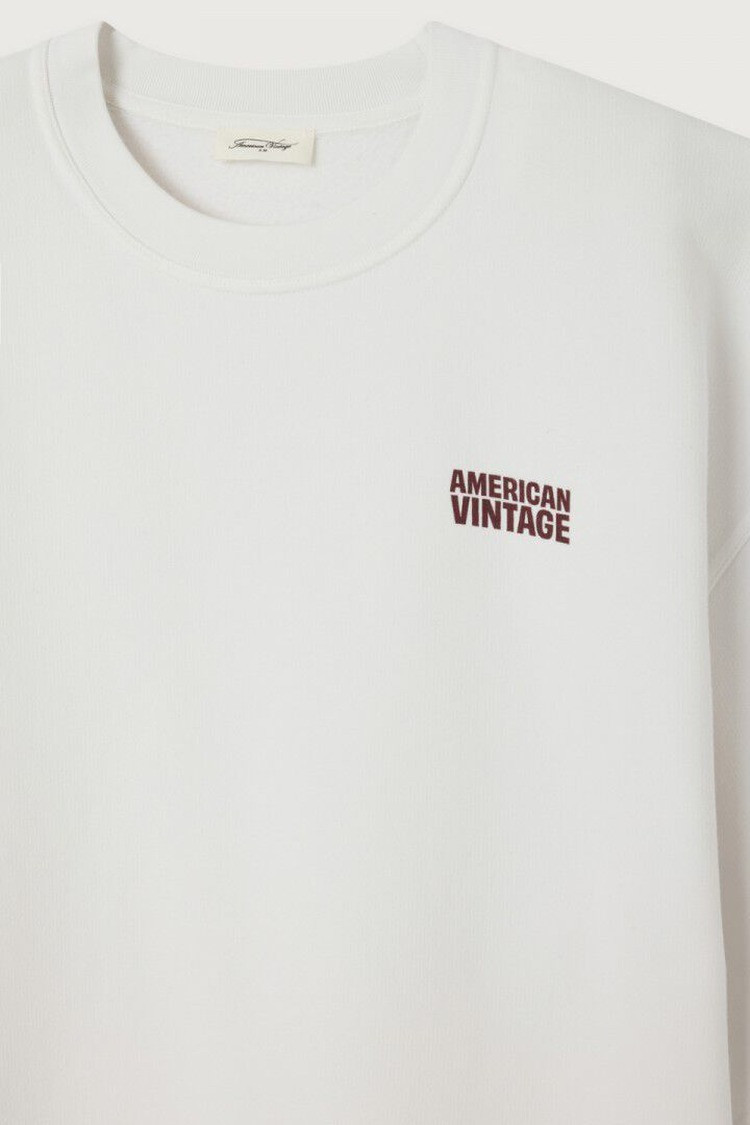 Чоловічий білий світшот з принтом логотипу American Vintage