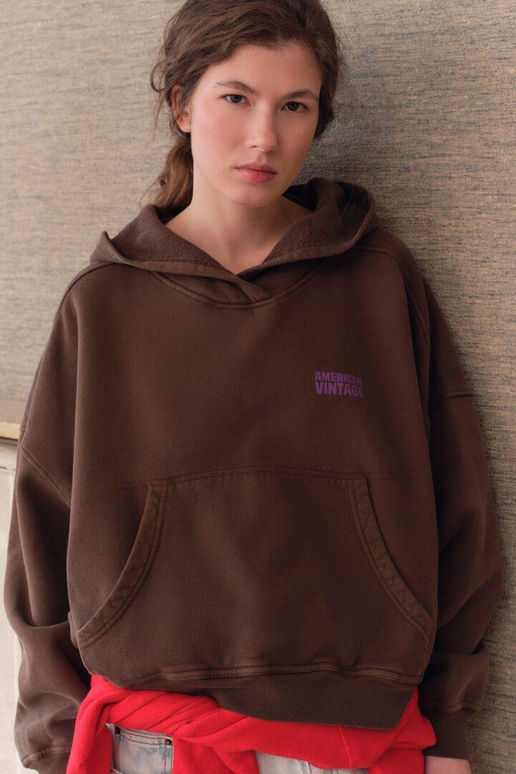 Жіноче коричневе худі PLIZZY American Vintage