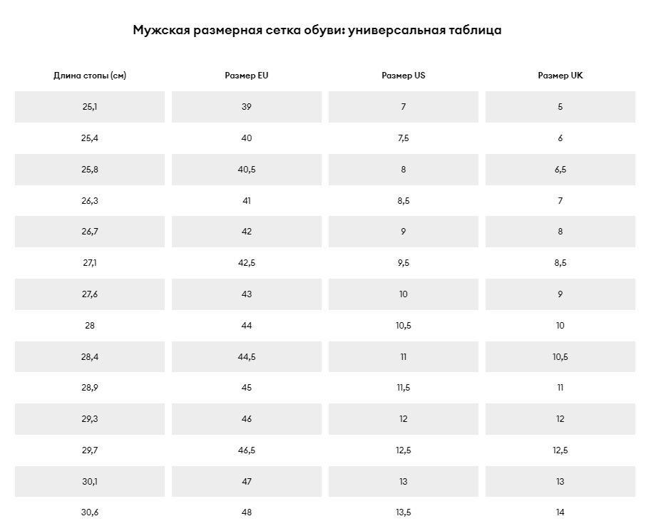 Mixte Size Chart
